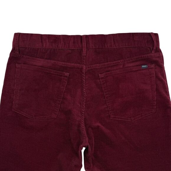 Polo Golf Ralph Lauren Men's Corduroy Pants Classic Golf Fit Burgundy 34x32 - Picture 4 of 12